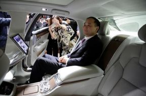 Li Shufu, founder and chairman of Zhejiang Geely Holding Group attends the Volvo’s S90 news conference in Shanghai