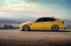 Yellow BMW M3 Nature Background Desktop Wallpaper