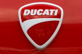 Logo of Italian motorcycle manufacturer Ducati is seen in Dietlikon