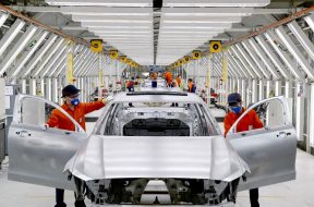 Pre-production of the new Volvo S90 in the Daqing manufacturing plant