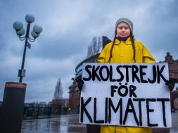 Swedish teenager Greta Thunberg during her Friday climate change protest, Stockholm, Sweden – 30 Nov 2018