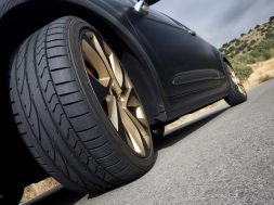wheel of a black sport car