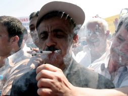 Turkish coffeeshop owners smoke multiple