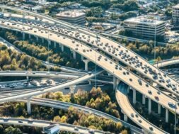 Houston Texas Freeway Aerial