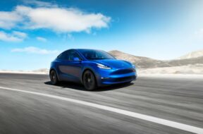 Undated handout photo of Tesla Inc’s Model Y electric sports utility vehicle