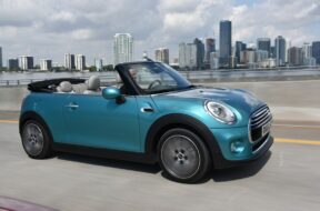 2016-Mini-Convertible-front-three-quarter-in-motion-01
