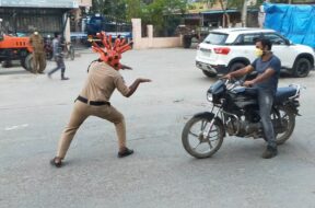 Coronavirus-cops-get-creative-india