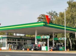 MOL gas station in Keszthely, Hungary.