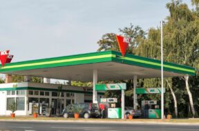 MOL gas station in Keszthely, Hungary.