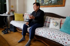 Kim Gwang-ho, a former Hyundai Motor engineer, speaks during an interview with Reuters at his home in Seoul