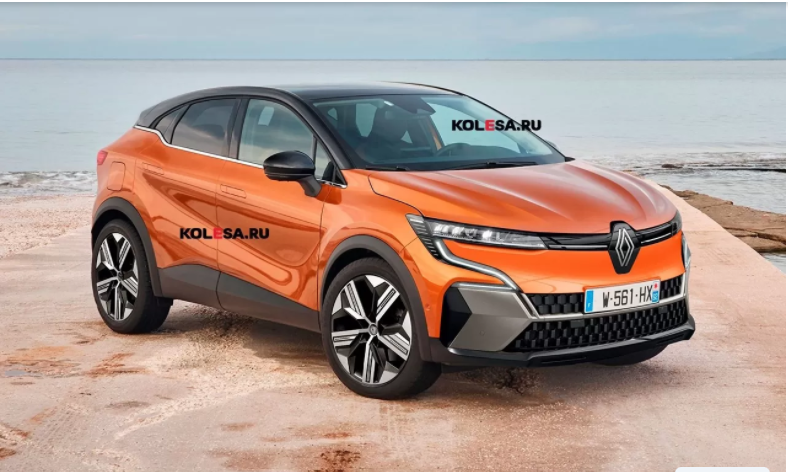Kupe varijacija krosovera s oznakom Renault Captur na renderu